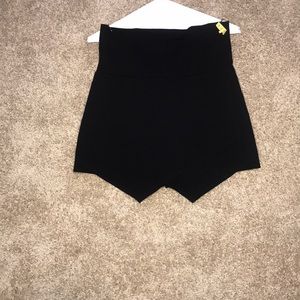 Black High Waisted Skort